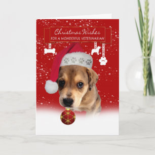 Dierenarts Kerstwensen wenskaart met c Feestdagen Kaart