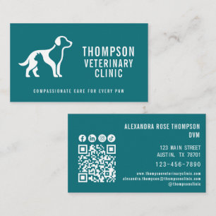 Dierenarts Kliniek Veterinair Huisdier Qr Code Soc Visitekaartje