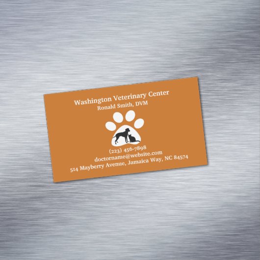 dierenarts magnetisch visitekaartje (Voorbeeld)