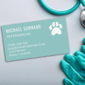 Dierenarts Man Dierenartsenpraktijk met kattenarts Visitekaartje