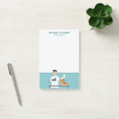 Dierenarts man met dieren en aangepaste tekst post-it® notes (Kantoor)