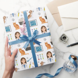 Dierenarts Medisch dierenarts DVM patroon Cadeaupapier