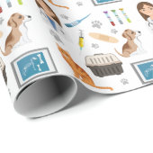 Dierenarts Medisch dierenarts DVM patroon Cadeaupapier (Rol Hoek)