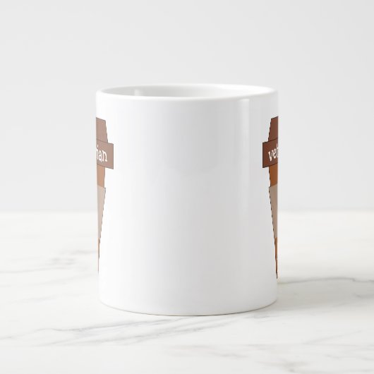 Dierenarts met koffie grote koffiekop (Voorkant)