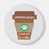 Dierenarts met koffie magneet (Voorkant)