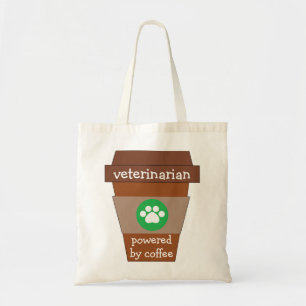 Dierenarts met koffie tote bag