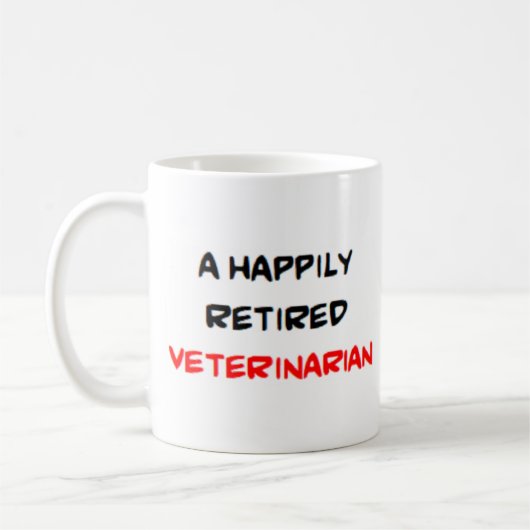 dierenarts met pensioen koffiemok (Links)
