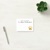 Dierenarts Nep Goud Folie Pootafdruk Persoonlijk Post-it® Notes (Kantoor)