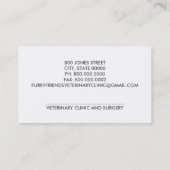 Dierenarts of dierenkliniek Visitekaartjes (Achterkant)