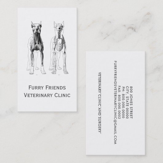 Dierenarts of dierenkliniek Visitekaartjes (Voorkant / Achterkant)