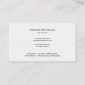 Dierenarts of Pet Services met gekleurde vierkante Visitekaartje (Voorkant)