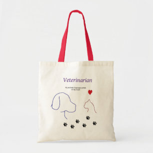 Dierenarts-Paw drukt op mijn hart Tote Bag