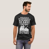 Dierenarts Red de dag één dier bij t T-shirt (Voorkant volledig)
