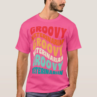 Dierenarts Retro 60s 70s 80s Vibes T-shirt