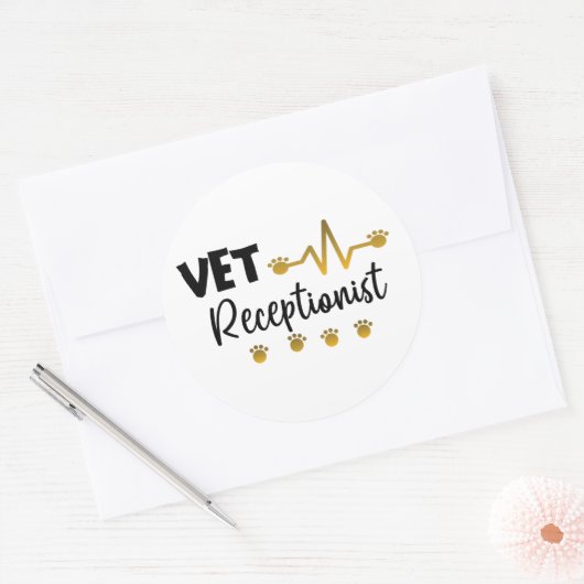 Dierenarts Ronde Sticker (Envelop)