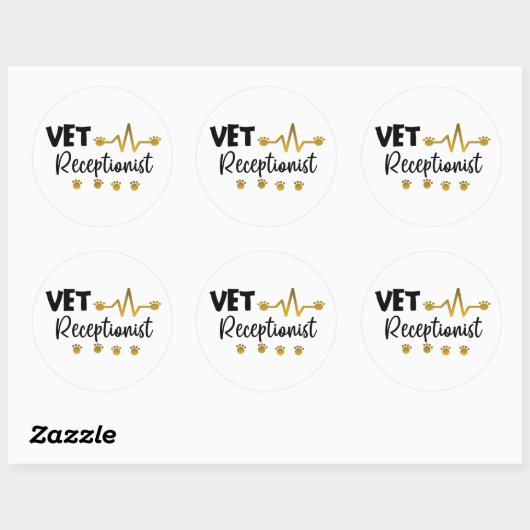 Dierenarts Ronde Sticker (Vel)