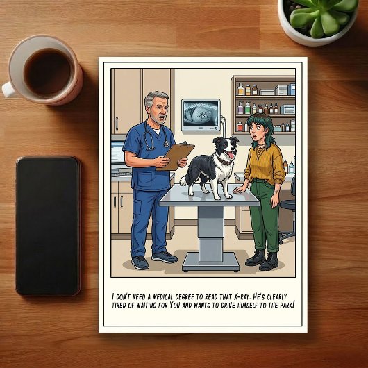 Dierenarts SEH Avonturen Cartoon Briefkaart