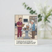 Dierenarts SEH Avonturen Cartoon Briefkaart (Staand voorkant)