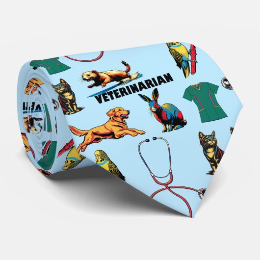 dierenarts stropdas (Opgerold)
