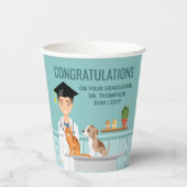 Dierenarts Student DVM Vet Afstuderen Papieren Bekers (Voorkant)