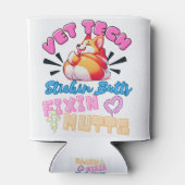 dierenarts tech, veterinaire technicus, grappig, v blikjeskoeler (Achterkant)