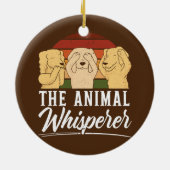 Dierenarts van de dierendierenarts keramisch ornament (Achterkant)