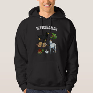 Dierenarts Vet Cute Hond Luiaard Konijn Paard Vis  Hoodie