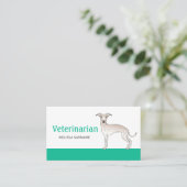 Dierenarts Vet Tech Cream Italiaanse windhond Visitekaartje (Staand voorkant)