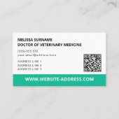 Dierenarts Vet Tech Cream Italiaanse windhond Visitekaartje (Achterkant)