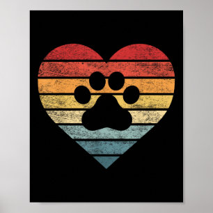Dierenarts veterinair retro zonsondergang pootafdr poster