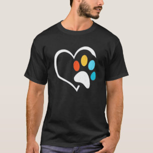 Dierenarts Veterinair Retro Zonsondergang Pootafdr T-shirt