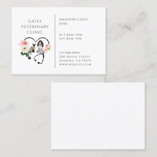 dierenarts visitekaartje (Voorkant / Achterkant)