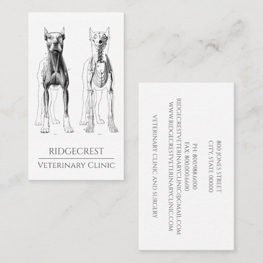 dierenarts visitekaartje (Voorkant / Achterkant)