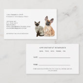 Dierenarts Visitekaartje & Afspraak Herinnering (Voorkant / Achterkant)