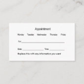 Dierenarts Visitekaartjes (Achterkant)