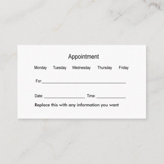 Dierenarts Visitekaartjes (Achterkant)