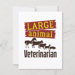 Dierenarts voor Grote Dieren Briefkaart
