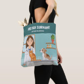 Dierenarts Vrouw Dierenarts Dierenarts met Kat en Tote Bag (Dichtbij)