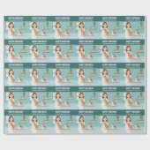 Dierenarts Vrouw Dierenarts Verjaardag Custom Cadeaupapier (Vlak)