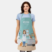 Dierenarts Vrouw Dierenartsenpraktijk Kat en Hond  Schort (Gedragen)