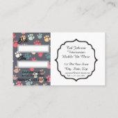 Dierenarts Wellness Examen Kleurrijke Paw Prints Afsprakenkaartje (Achterkant)