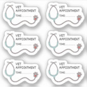 Dierenartsafspraak Huisdiergezondheid Herinnering  Sticker (Voorkant)
