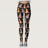 Dierenartsassistent Katten Patroon 2 Leggings (Voorkant)