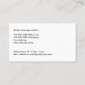 Dierenartsen Dierenziekenhuis Visitekaartjes (Achterkant)