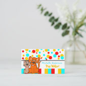 Dierenartsen en dierenartsen met een hondenhok visitekaartje (Staand voorkant)