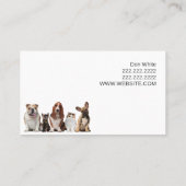 Dierenartsen en dierenartsen visitekaartje (Achterkant)