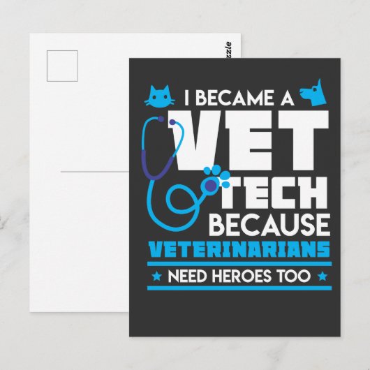 Dierenartsen hebben ook helden nodig - Grappige di Briefkaart (Voorkant / Achterkant)