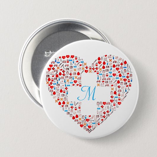 Dierenartsen kraakbeen ronde button 7,6 cm (Voorkant /achterkant)