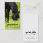 Dierenartsen met een groot (paardenvee) visitekaartje (Voorkant / Achterkant)