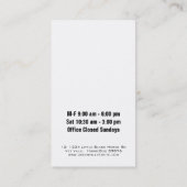 Dierenartsen met een groot (paardenvee) visitekaartje (Achterkant)